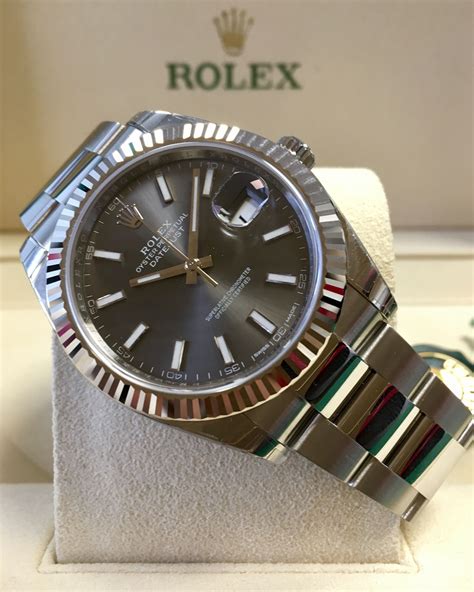 rolex datejust 41 rhodium for sale|Rolex Datejust 41 price uk.